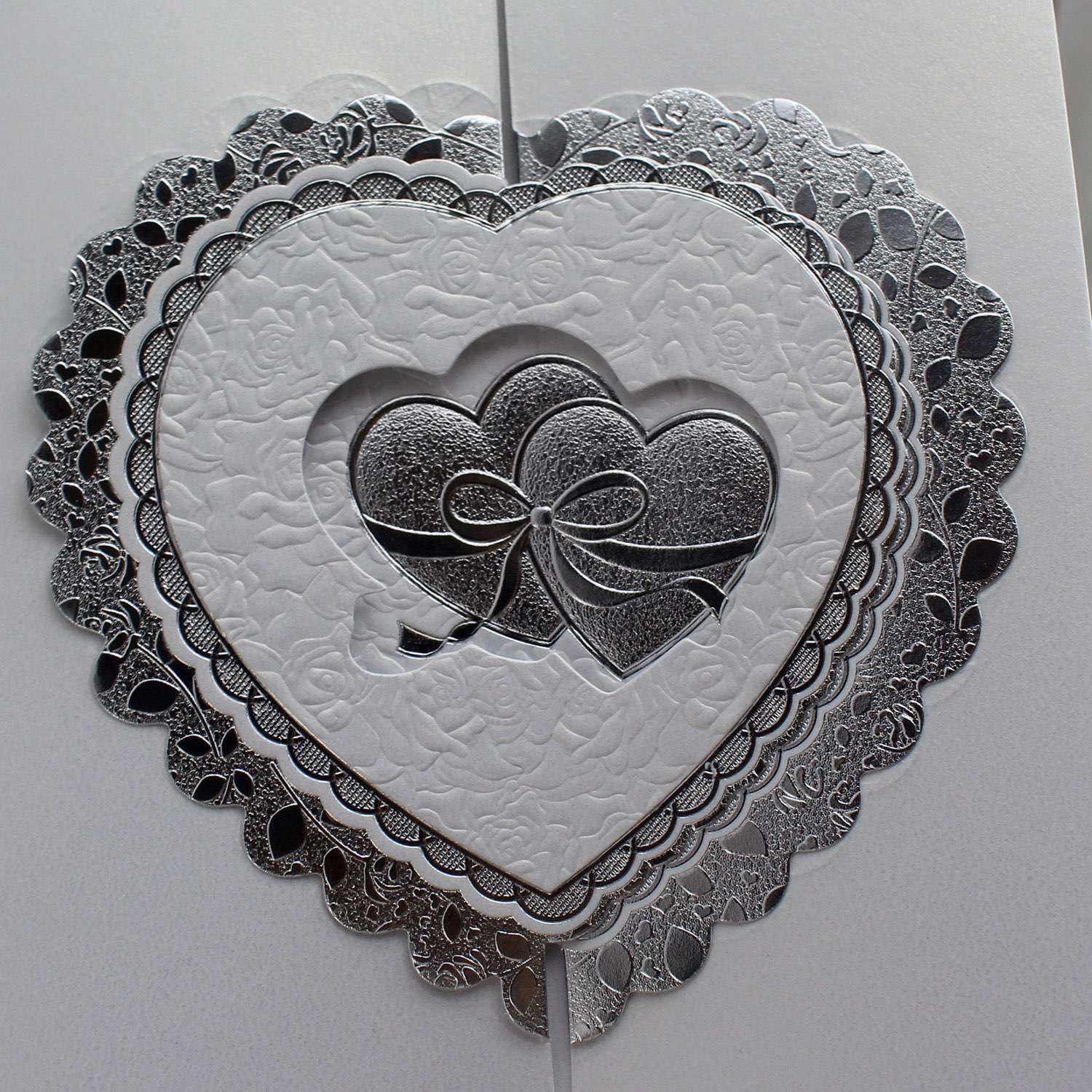 Cheap Invitation Card Gate Fold Embossing Wedding Invitation Foiling 